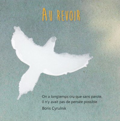 Page de quatri&egrave;me de couverture de l'album avec une exergue de Boris Cyrulnik.