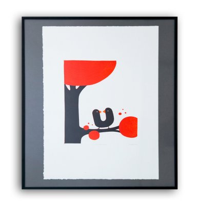 "Reconciliation" - Illustration d'Olivier Philipponneau tirée de l'album "L'oiseau à deux becs" publié par la maison d'édition MeMo.