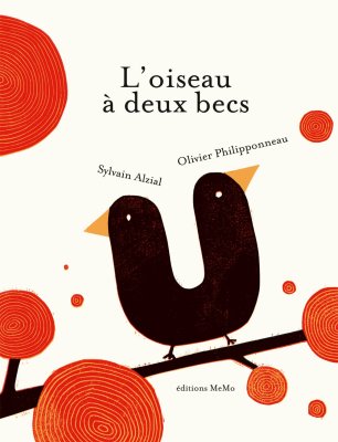 Album "L'oiseau à deux becs" de l'illustrateur Olivier Philipponneau - Éditions MeMo