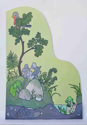 Un petit bestiaire - Autre décor mural en carton peint.