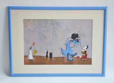 "Départ du Tamafumoir" - Illustration tirée de l'album "La magissorcière et le Tamafumoir" écrit par Hélène Kerillis et illustré par Vanessa Hié, publié aux Éditions Élan vert.