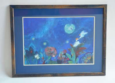 "Zéphyr et sa bien-aimée" - Illustration tirée de l'album "Voyage sur un nuage" écrit par Véronique Massenot et illustré par Elise Mansot, publié aux Éditions Élan vert.