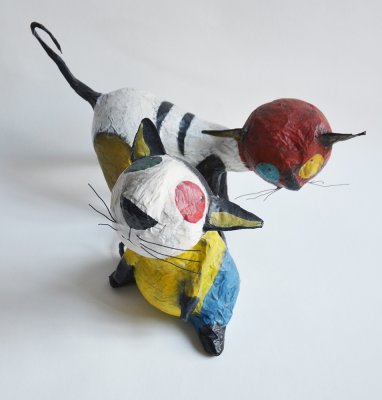 Ensemble de deux sculptures - Chaminou et Chamatou