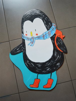 "L&eacute;on" - D&eacute;cor mural r&eacute;alis&eacute; en grande dimension pour jalonner les murs de l'espace d'exposition. Dimensions (Lxl) : 52x72 cm.