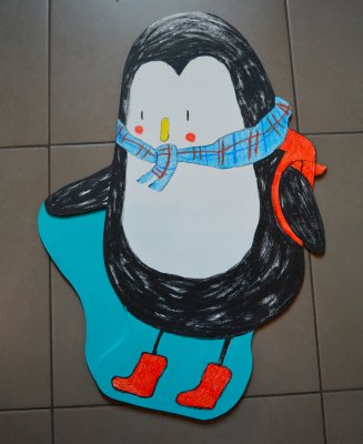 "L&eacute;on" - D&eacute;cor mural r&eacute;alis&eacute; en grande dimension pour jalonner les murs de l'espace d'exposition. Dimensions (Lxl) : 52x72 cm.
