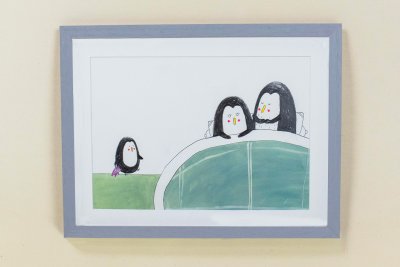 Illustration originale d'&Eacute;mile Jadoul de l'album "Pas question !" publi&eacute; aux &Eacute;ditions Pastel.