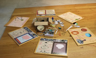 ensemble d'ateliers présentés à la Médiathèque de Podensac (33)