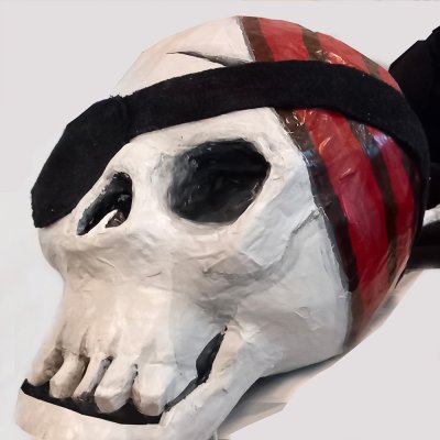 cr&acirc;ne du squelette en gros plan. Dimensions (Lxlx&Oslash;) : 20x25x17 cm