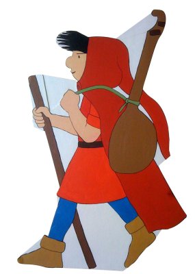 Décor de personnage: Loupio l'enfant troubadour - Élément de scénographie