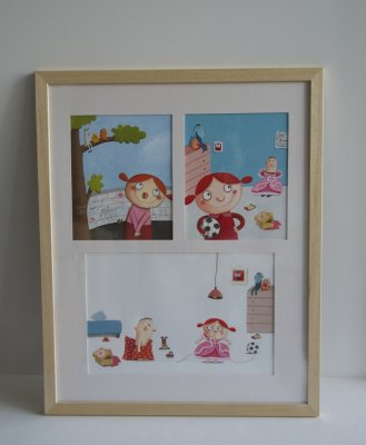Illustrations originales encadrées - Thème: "Zazie dans tous ses états" - Cadre éponyme.