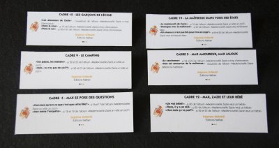 Cartels de présentation des originaux.