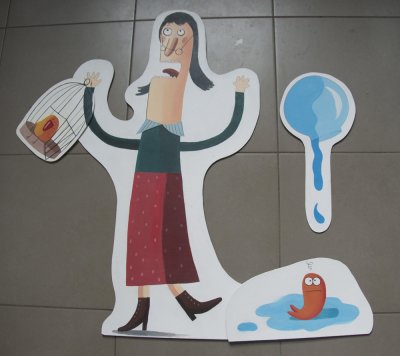 grand décor de la maîtresse, à disposer en bas de mur pour créer un effet visuel "grand format".