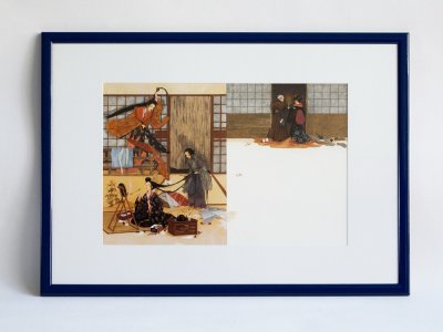 "Les trois sœurs" - Illustration originale encadrée d'Anne Romby - Album "Fleur de cendre" - Édition Milan Jeunesse