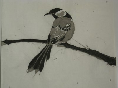 Peinture calligraphique - "Oiseau"