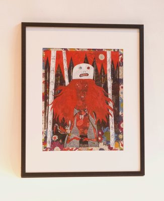 "Yapamala" -  Illustration originale de Frédérick Mansot tirée de l'album  "Wakanda et les rêves volés" - Gallimard Jeunesse.