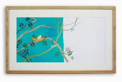 "Le nid" - Illustration originale encadrée.