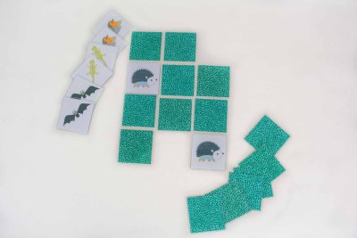 Jeux de mémory vert de 24 cartes