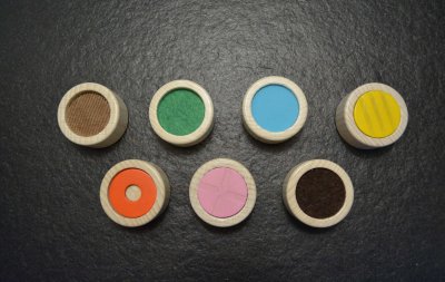 éléments du jeux de tri tactile à l'aveugle
