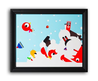 Illustration "Et patatra !" - p9 et 10 de l'album "Bim Bam Boum"