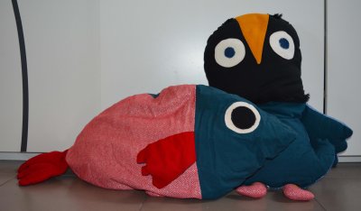 Doudous poisson et pingoin