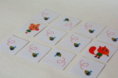 Jeu de memory avec les illustrations d'Anne Crahay