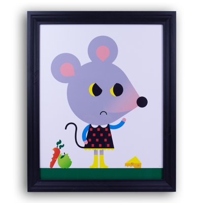 Illustration "Une voleuse de fromage" - p 5 de l'album "Cric-croc !"