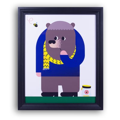 Illustration "Gros ours brun" - p6 de l'album "Cric-croc !"