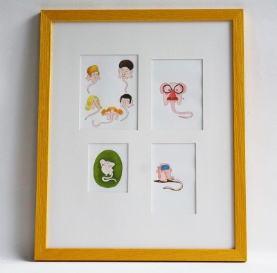 Coupes de cheveux en règle pour Pomelo ! Illustrations originales encadrées