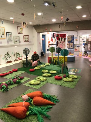 Vue globale de la mise en place  jardin.