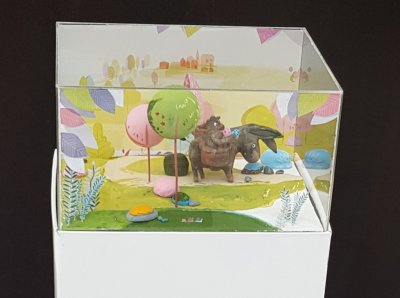 Gros plan de la saynette r&eacute;alis&eacute;e par C&eacute;dric Janvier.